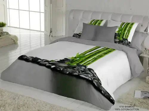 ( Fait au Québec) Housse de couette BAMBOO ( Ensemble 4 pièces) - Literie - Déco et moi