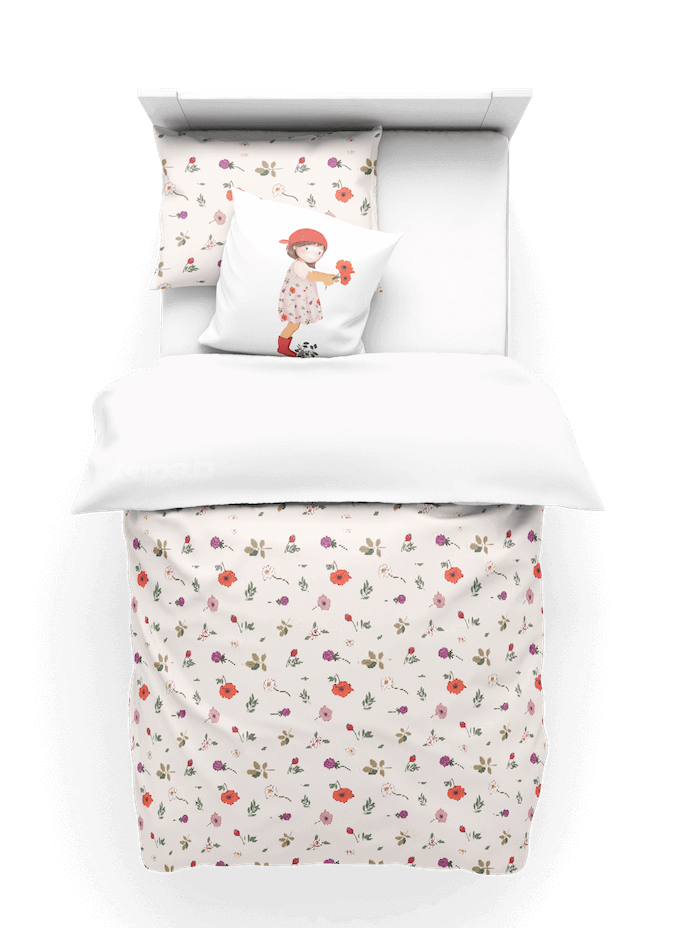 ( Fait au Québec) Housse de couette COQUELICOT housses de couette enfants  ,disponible chez Literie-Déco et moi 