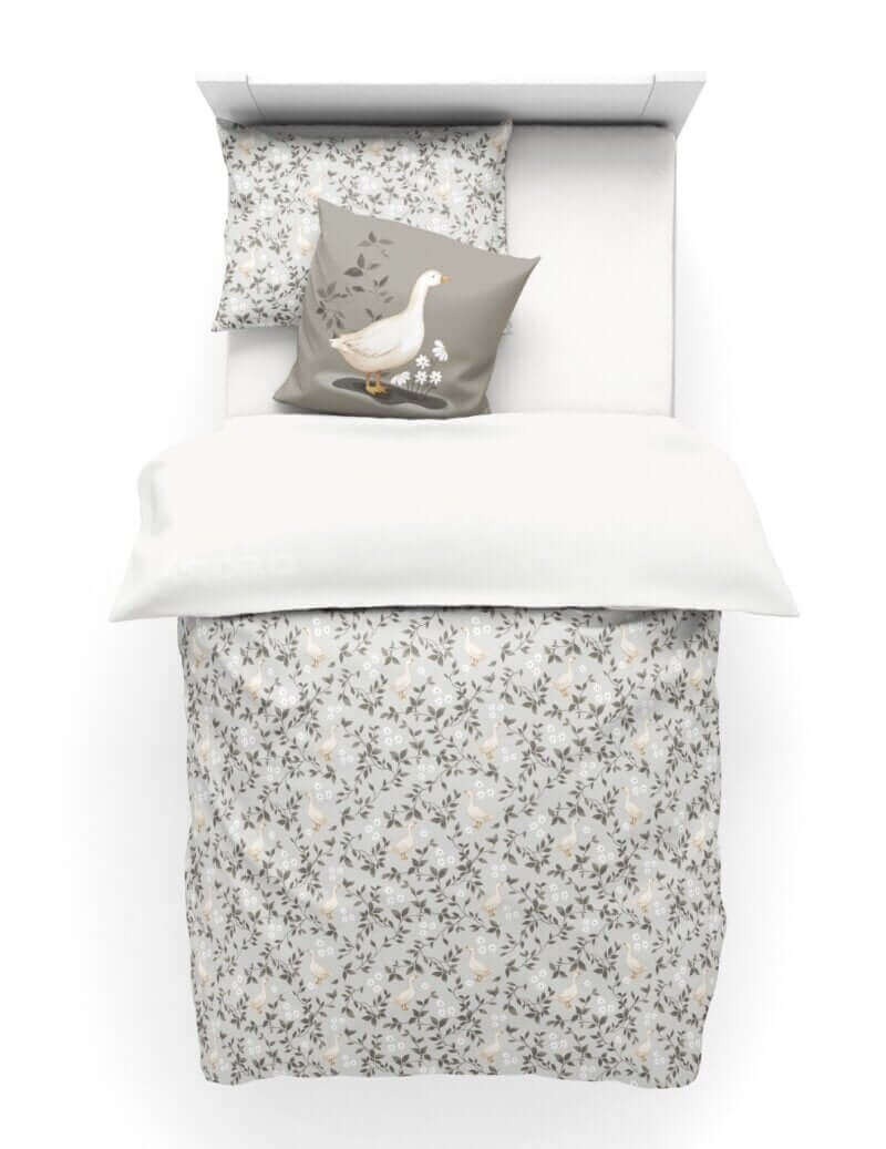  ( Fait au Québec) Housse de couette - OIES ET MARGUERITES de Atelier la Fée – PRODUIT  de qualité chez Literie & Déco et Moi