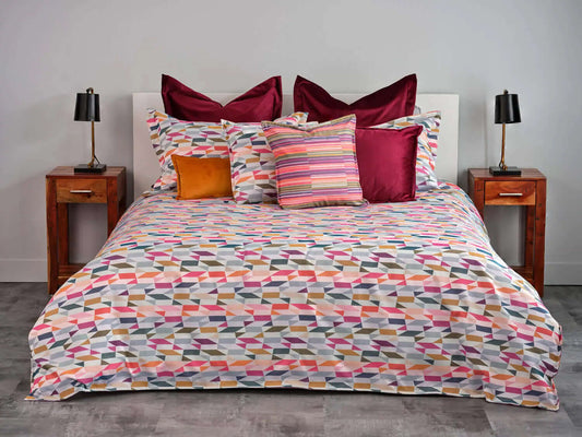 FAIT AU QUÉBEC- Housse de couette RAINBOW GÉO - Housse de couette CHÉNÉ - $239.95! Literie-Déco et moi 