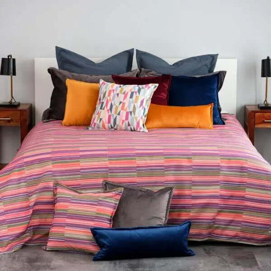 FAIT AU QUÉBEC- Housse de couette RAINBOW RAYÉ - Housse de couette CHÉNÉ - $239.95! Literie-Déco et moi