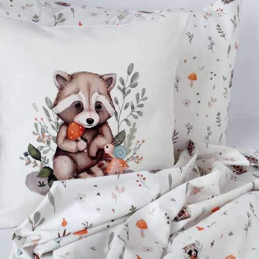( Fait au Québec) Housse de couette - RATON-LAVEUR - housses de couette enfants Atelier la Fée - $29.95! Literie-Déco et moi 