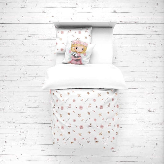 ( Fait au Québec) Housse de couette - ROSES - housses de couette enfants Atelier la Fée - $29.95! Literie-Déco et moi 