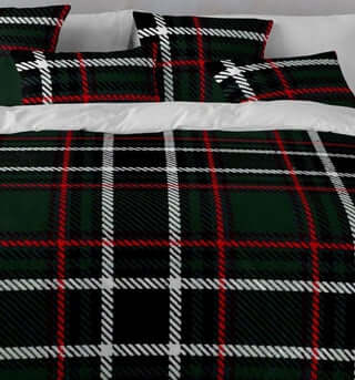 (Fait au Québec ) Housse de couette SCOTT VERT FORÊT  ( Ensemble 4 pièces ) Housse de couette  ,disponible chez Literie-Déco et moi 