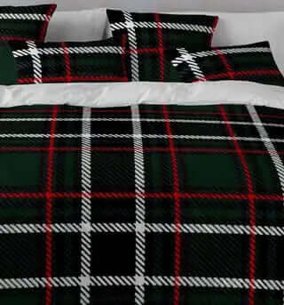 (Fait au Québec ) Housse de couette SCOTT VERT FORÊT  ( Ensemble 4 pièces ) - Housse de couette CHÉNÉ - Literie-Déco et moi 