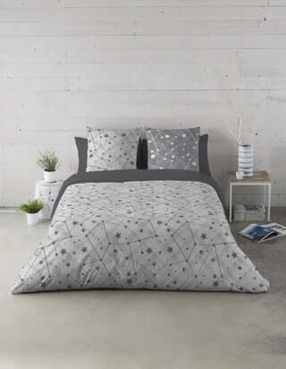 (Fait au Québec) Housse de couette STAR  ( Ensemble 4 pièces ) Housse de couette  ,disponible chez Literie-Déco et moi 
