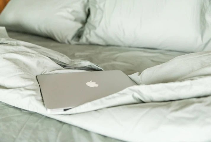 FAIT AU QUÉBEC-Ensemble de draps en 100% coton ( 600 fils )- Vert Sauge - Draps Chéné-Sasseville - $379.95! Literie-Déco et moi 