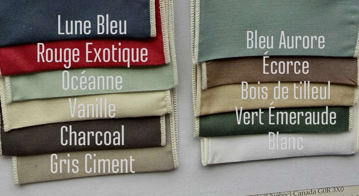 ( Fait au Québec )Pour lit électrique JUMEAU XL-Housse de couette BALNAO(220 fils )-12 teintes disponibles - Housse de couette Zénima - Literie-Déco et moi 