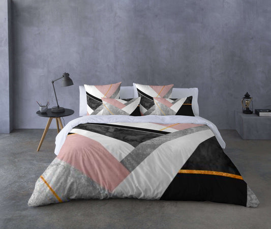 (Fait au Québec)Housse de couette MILA ( Ensemble 4 pièces ) - Literie - Déco et moi