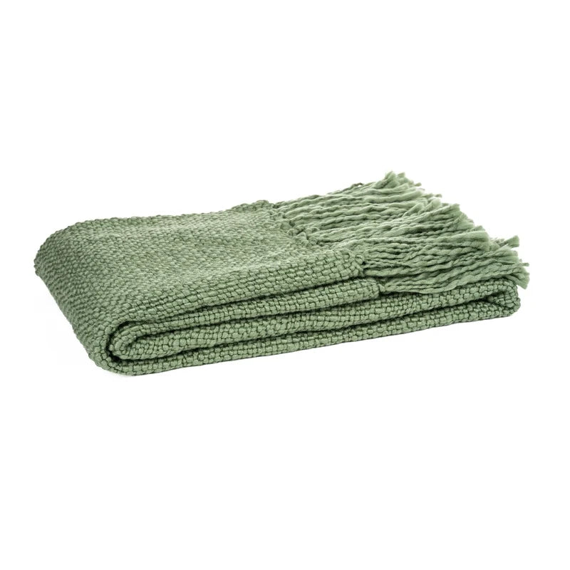 Jeté en tricot vert Frangelico ( 50'' x 60'')  - par Brunelli (Livraison AUTOMNE 2026) - Jeté Brunelli - Literie-Déco et moi 