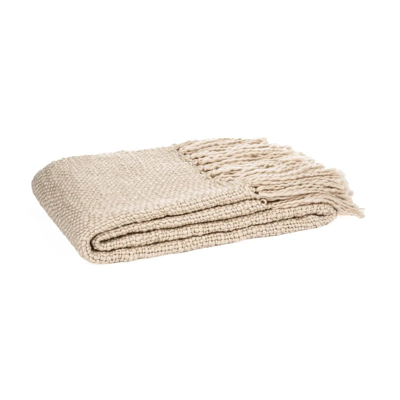 Jeté en tricot naturel Frangelico ( 50'' x 60'')  - par Brunelli (Livraison AUTOMNE 2026)