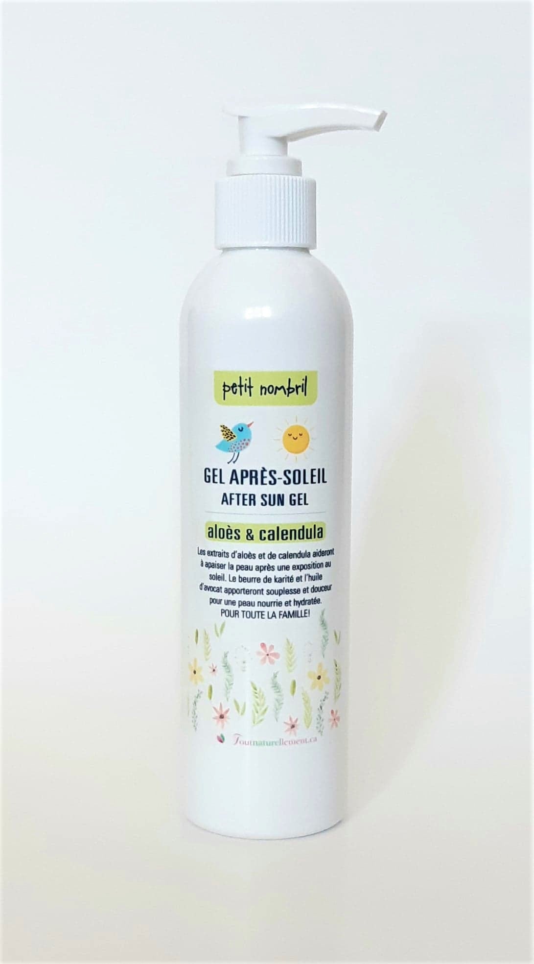 Gel après-soleil Aloès et Calendula ( 250 ml ) Gel après-soleil  ,disponible chez Literie-Déco et moi 