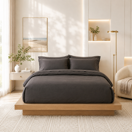 Ensemble de draps en rayonne de bambou ( Gris )- Collection Literie-Déco et Moi - Draps LITERIE & DÉCO ET MOI - Literie-Déco et moi 
