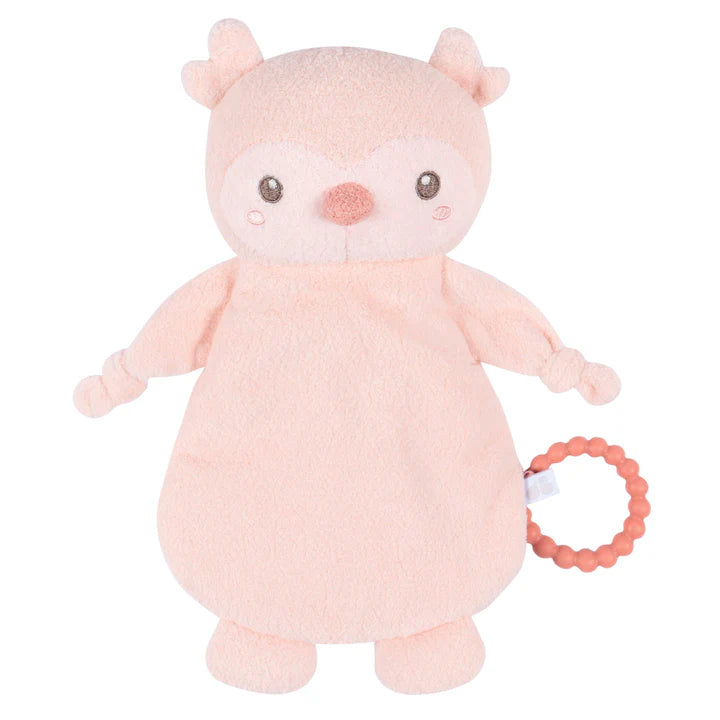 Doudou pour bébé Just Born by Gerber, hibou - ROSE peluches  ,disponible chez Literie-Déco et moi 