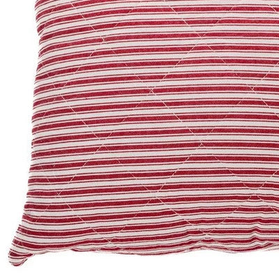 Coussin décoratif à rayures rouges et blanches Holly- Par Brunelli  (ARRIVAGE MI-OCTOBRE ) - Cache coussin Brunelli - Literie-Déco et moi 