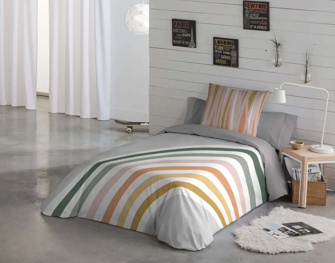 Housse de couette ARC-EN-CIEL - Housse de couette enfant gouchee - $139.95! Literie-Déco et moi 