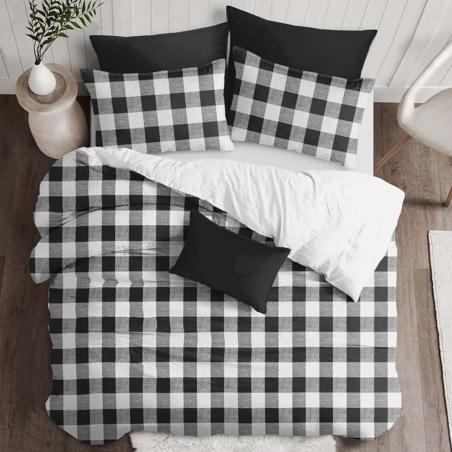 Housse de couette BANFF BUFFALO ( Noir / blanc ) - Par Colcha Linens - Housse de couette Colcha Linens - Literie-Déco et moi 