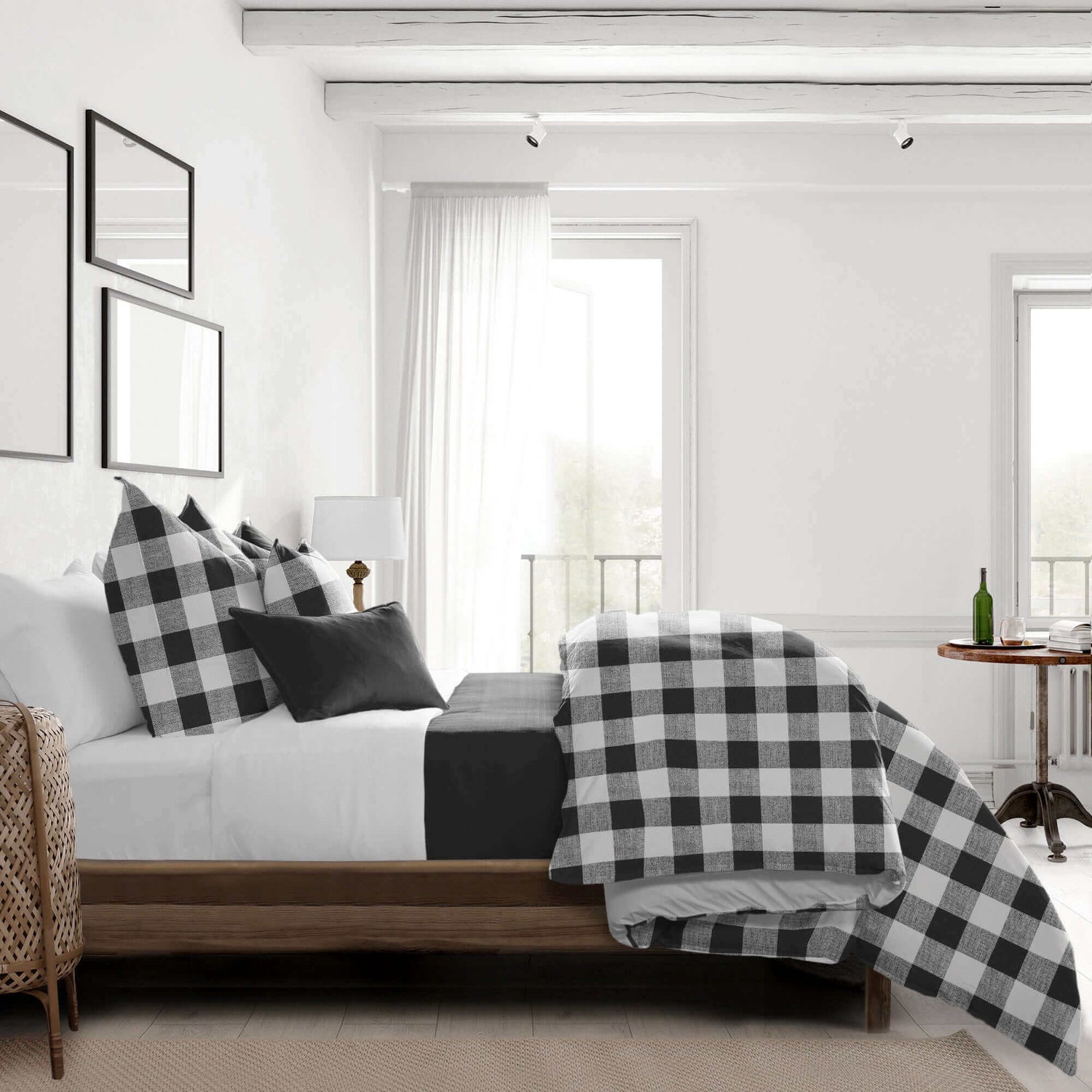 Housse de couette BANFF BUFFALO ( Noir / blanc ) - Par Colcha Linens - Housse de couette Colcha Linens - Literie-Déco et moi 