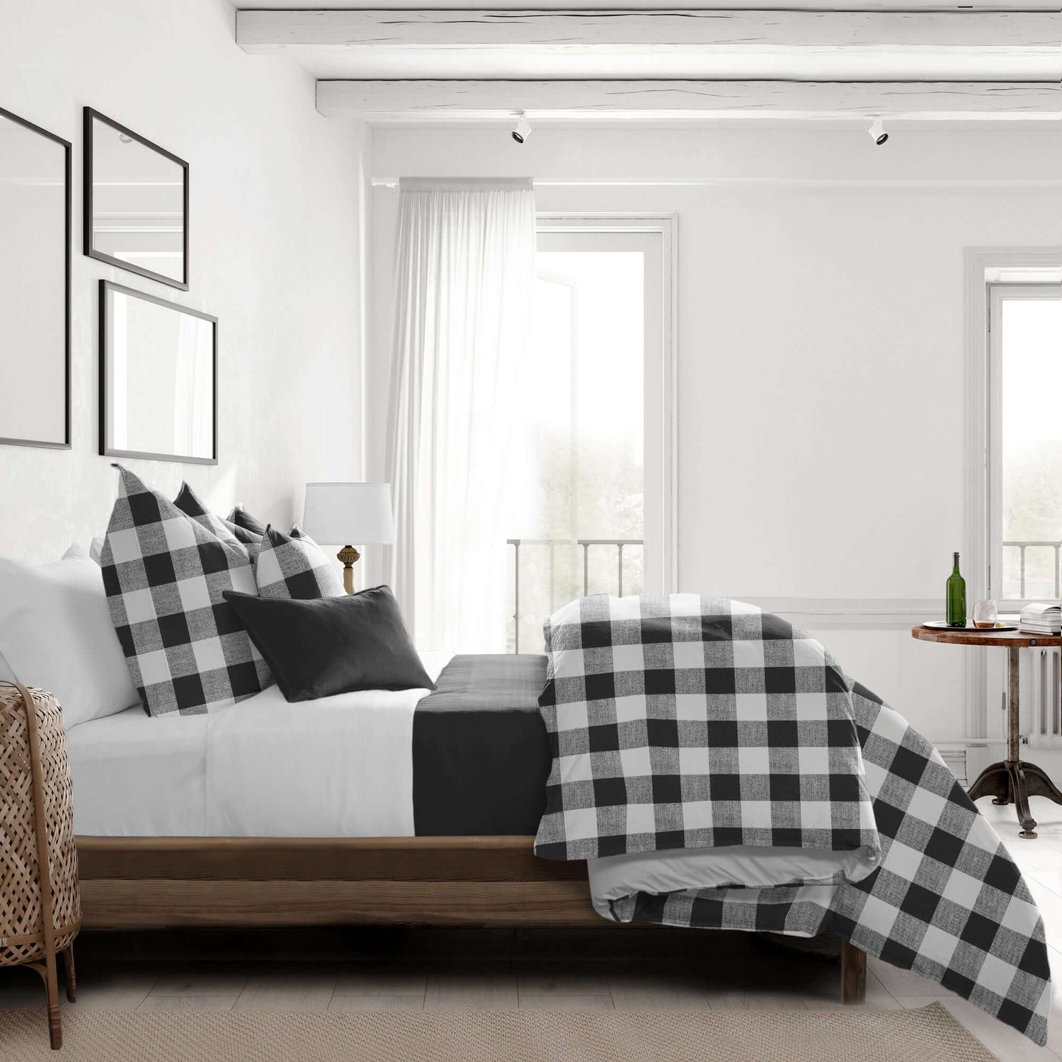 Housse de couette BANFF BUFFALO ( Noir / blanc ) - Par Colcha Linens - Literie - Déco et moi