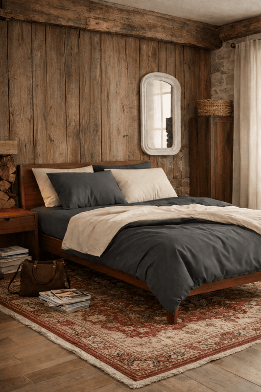 Housse de couette Collection Raffinée ( 100% coton égyptien )- Ardoise - Housse de couette Literie & Déco et moi - $64.99! Literie-Déco et moi 