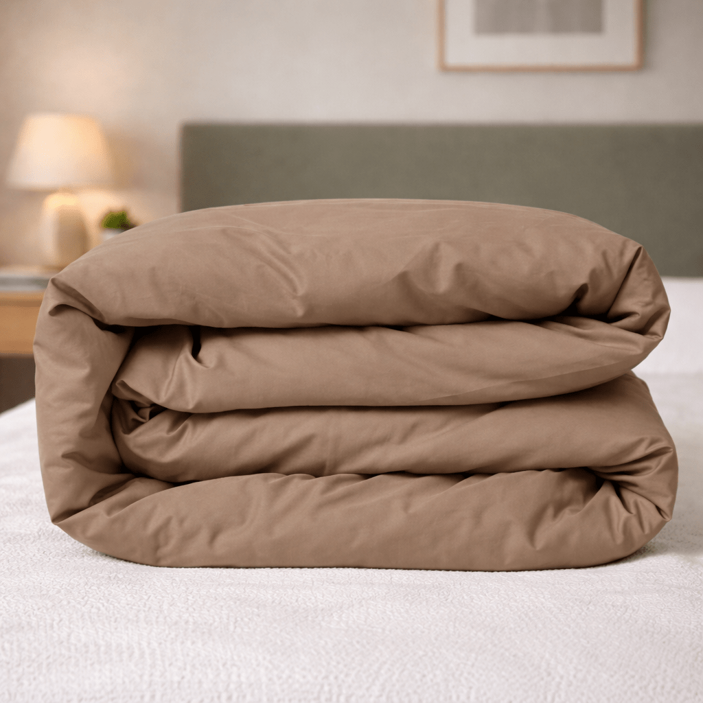 Housse de couette Collection Raffinée ( 100% coton égyptien )- Taupe - Housse de couette Literie & Déco et moi - $64.99! Literie-Déco et moi 