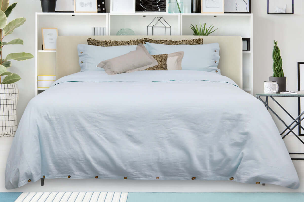 Housse de couette COXEN ( aqua ) - Literie - Déco et moi