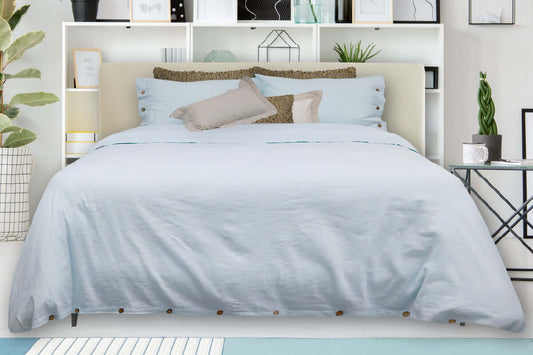 Housse de couette COXEN ( aqua ) - Literie - Déco et moi