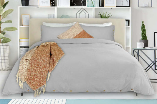 Housse de couette COXEN ( gris ) - Literie - Déco et moi