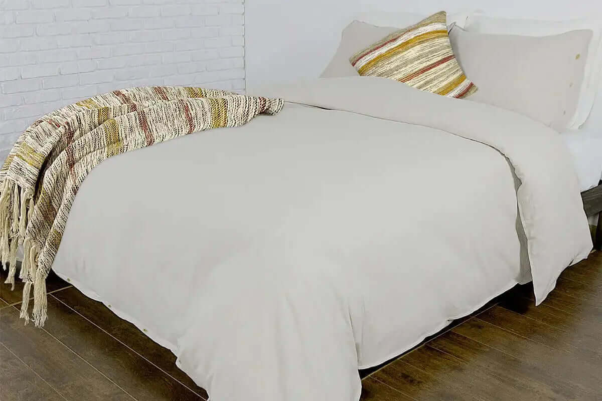 Housse de couette COXEN ( taupe ) - Housse de couette rjs trading - Literie-Déco et moi 