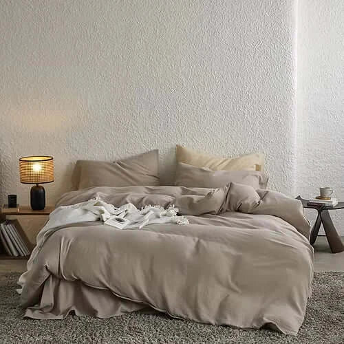 Housse de couette DCL ( Taupe ) - Literie - Déco et moi