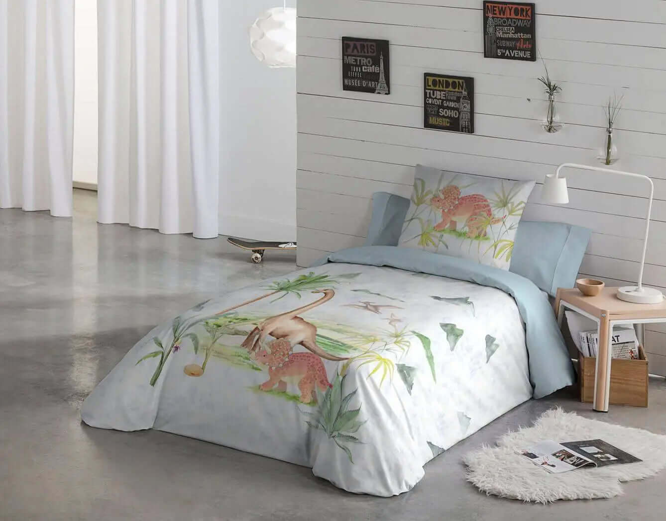 Housse de couette DINOSAURE - Housse de couette enfant gouchee - Literie-Déco et moi 