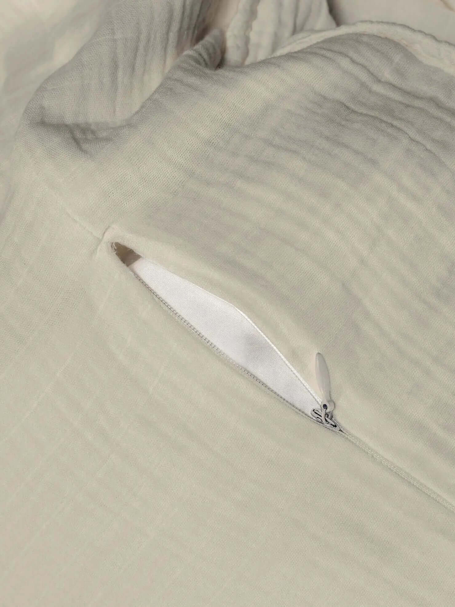 Housse de couette ÉMILIA, en gaze de coton (teinte: LIN ) - Housse de couette Dolce bianca - Literie-Déco et moi 