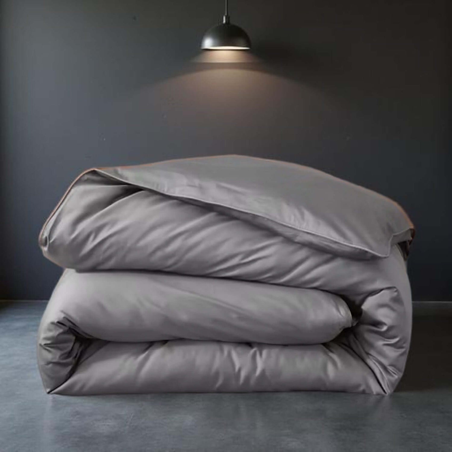 Housse de couette en coton égyptien (300 fils) - Gris Charcoal - Housse de couette Literie & Déco et moi - Literie-Déco et moi 