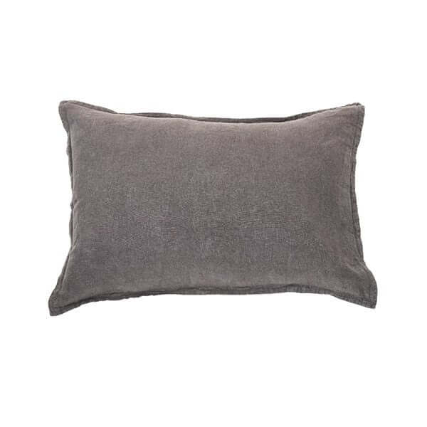 Housse de couette en lin gris charcoal LINEN STONE WASH- Par Brunelli Housse de couette  ,disponible chez Literie-Déco et moi 