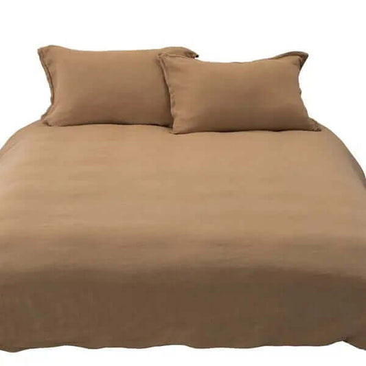 Housse de couette en lin marron- Par Brunelli - Housse de couette Brunelli - $99.99! Literie-Déco et moi 