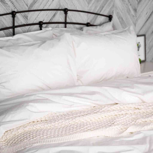 Housse de couette en percale biologique (Blanc) - Housse de couette Literie & Déco et moi - $31.99! Literie-Déco et moi