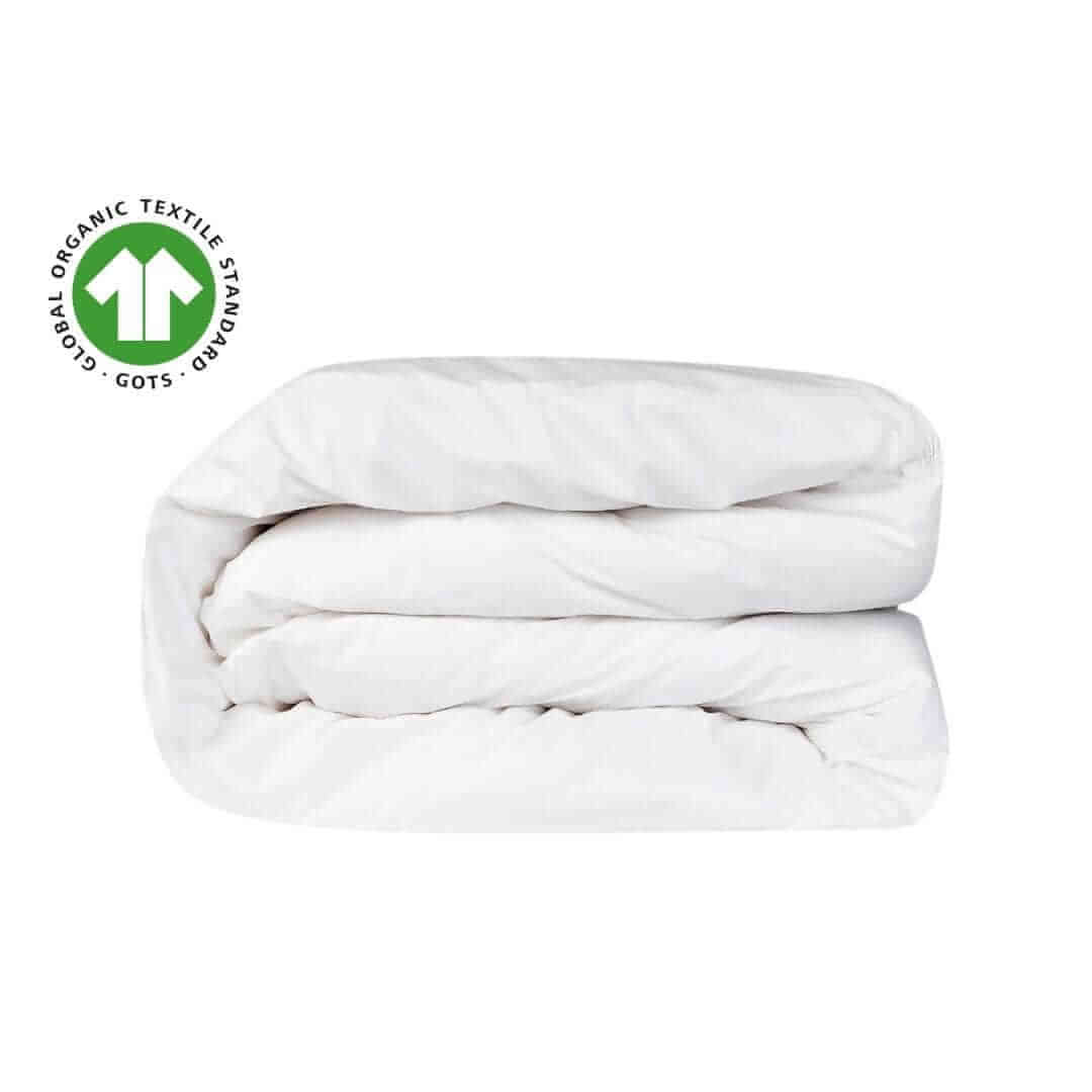 Housse de couette en percale bioloqique ( Blanc ) Housse de couette  ,disponible chez Literie-Déco et moi 