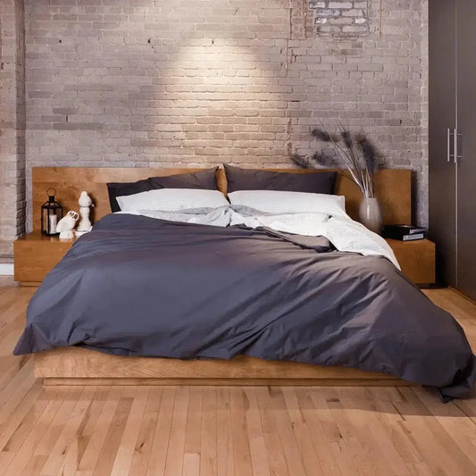 Housse de couette en percale biologique (Charcoal) Housse de couette ,disponible chez Literie-Déco et moi