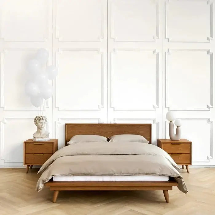 Housse de couette en percale de coton DUNES ( gris ) - Literie - Déco et moi