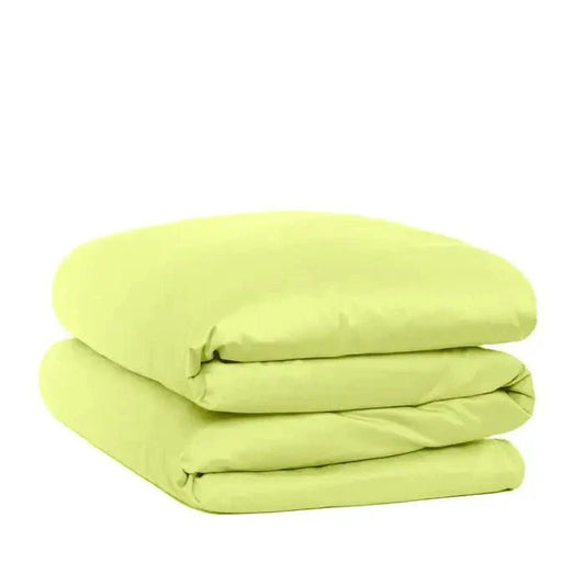 Housse de couette en percale de coton PISTACHE - Literie - Déco et moi