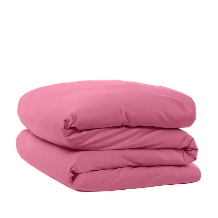 Housse de couette en percale de coton ROSE TRÉMIERE - Literie - Déco et moi