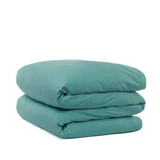 Housse de couette en percale de coton TURQUOISE Housse de couette  ,disponible chez Literie-Déco et moi 