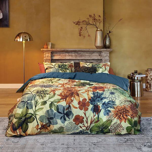 Housse de couette fleurie CHARTREUSE - Par Brunelli Housse de couette  ,disponible chez Literie-Déco et moi 