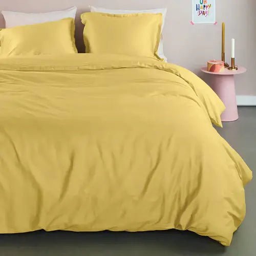 Housse de couette jaune pâle SMOOTHIES- Par Brunelli Housse de couette  ,disponible chez Literie-Déco et moi 