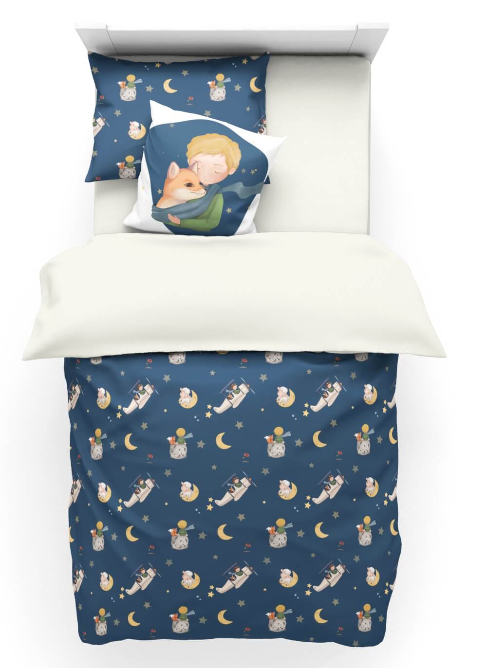 ( Fait au Québec) Ensemble housse de couette - Voyageur des Étoiles - housses de couette enfants Atelier la Fée - Literie-Déco et moi 