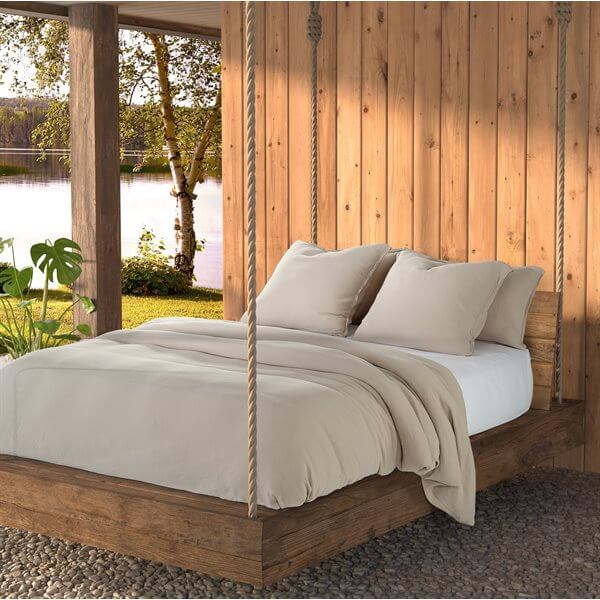 Housse de couette MUSLIN ( NATUREL)- Par Brunelli Housse de couette  ,disponible chez Literie-Déco et moi 