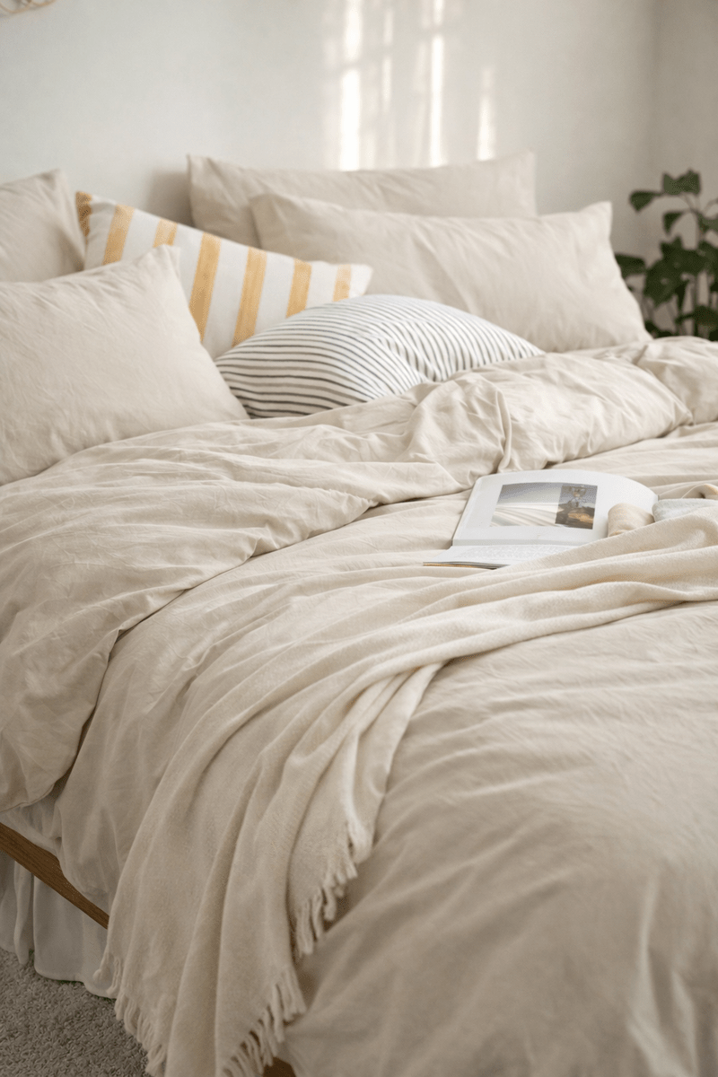 Housse de couette NATURE ( Beige ) - Housse de couette Livia - Literie-Déco et moi 