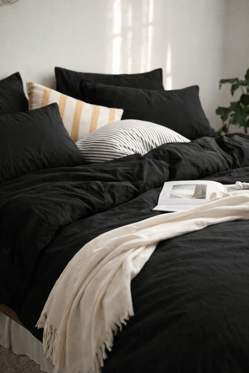 Housse de couette NATURE ( Noire ) - Housse de couette Livia - $189.95! Literie-Déco et moi 