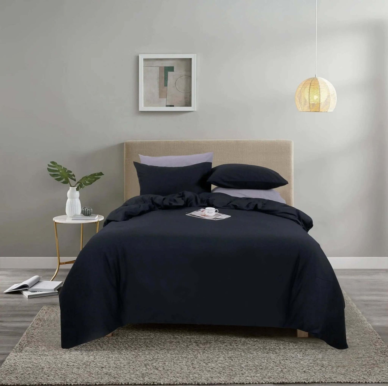 Housse de couette NATURE ( Noire ) - Housse de couette Livia - $189.95! Literie-Déco et moi 