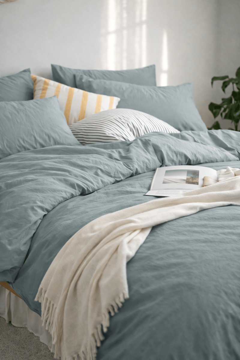 Housse de couette NATURE (Océan vert ) - Housse de couette Livia - Literie-Déco et moi 